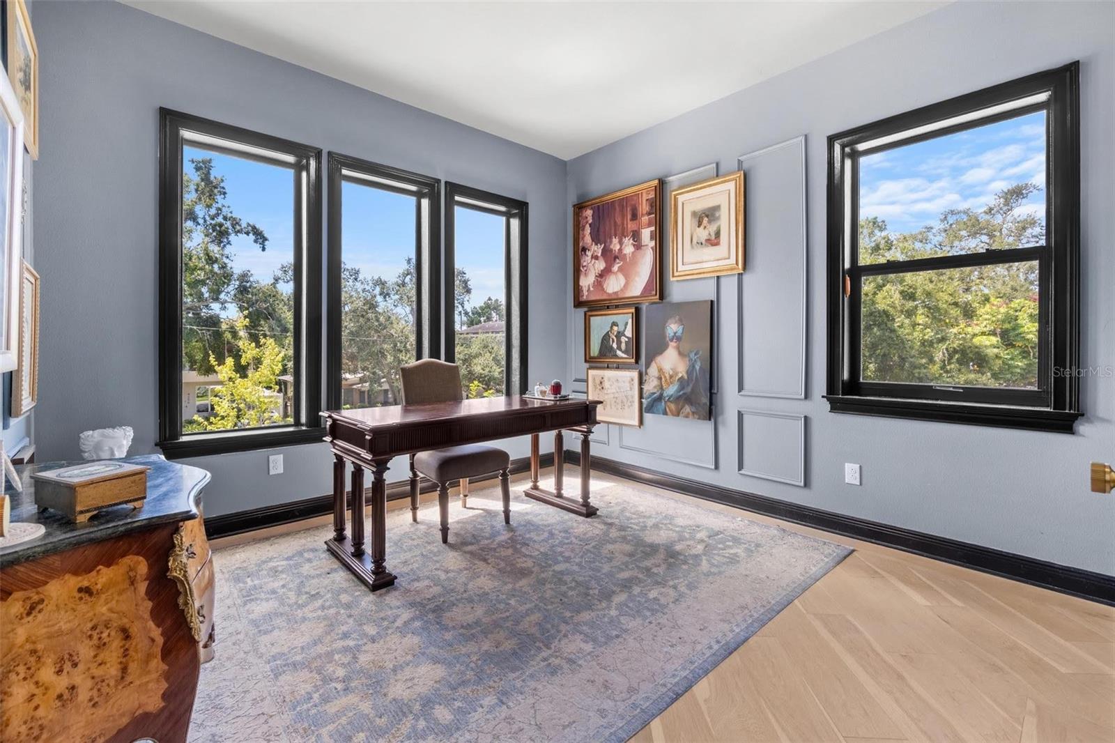 Bedroom 4 with transom windows.