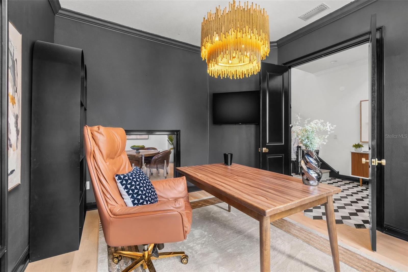Designer Lighting and dual gas standing fireplace hookup.