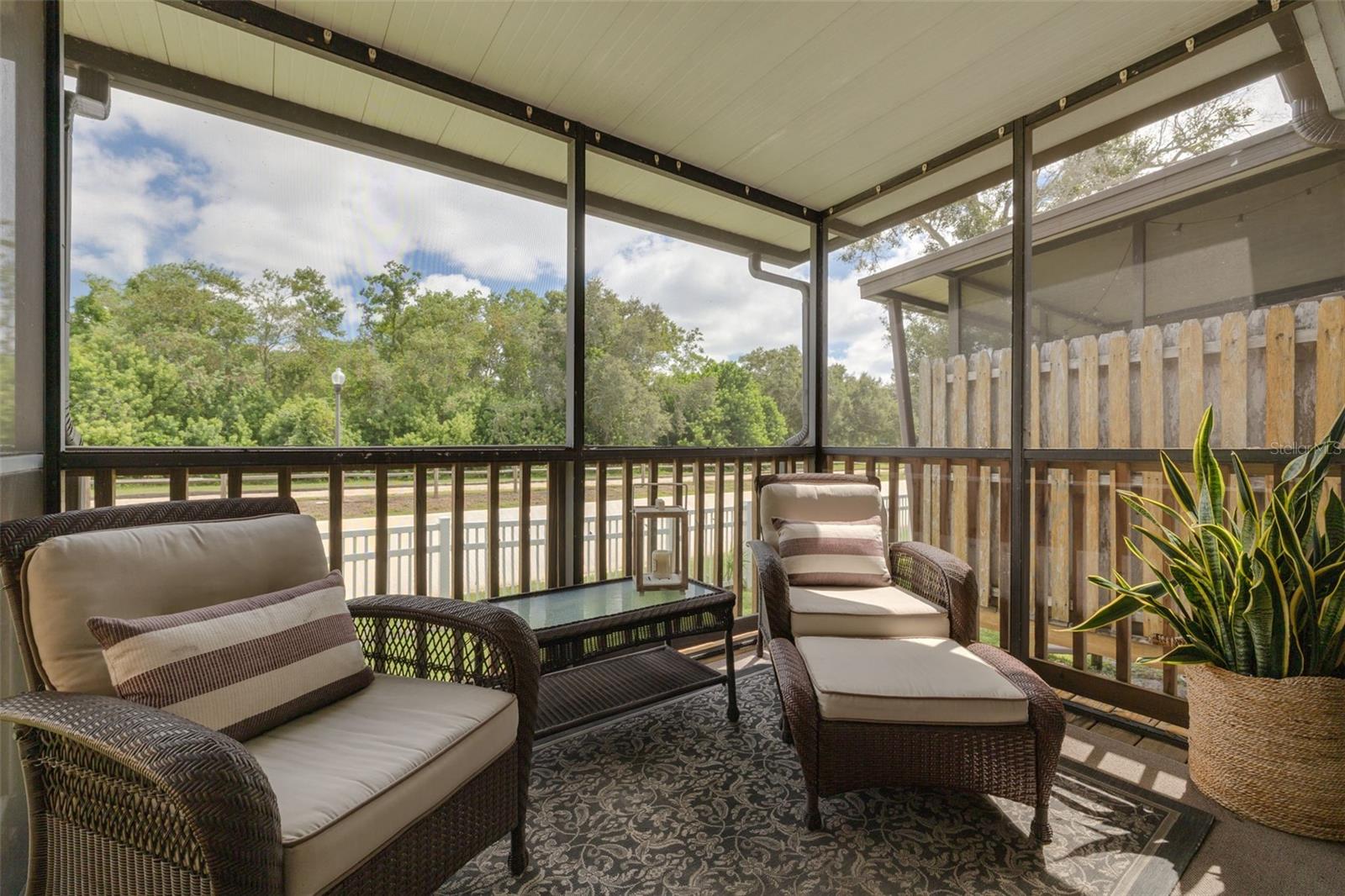 Private, Screened-In Rear Porch