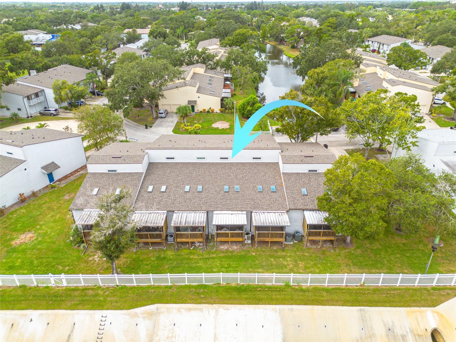 Rear Exterior Aerial View of Unit Location in Building 6210