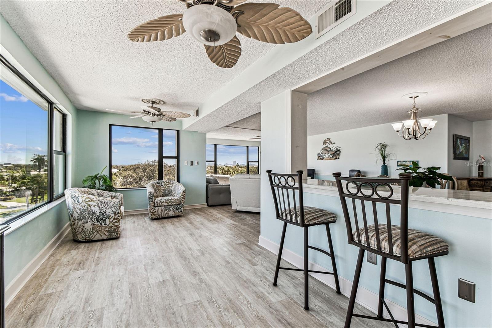 Sit up to the bar top with a view!