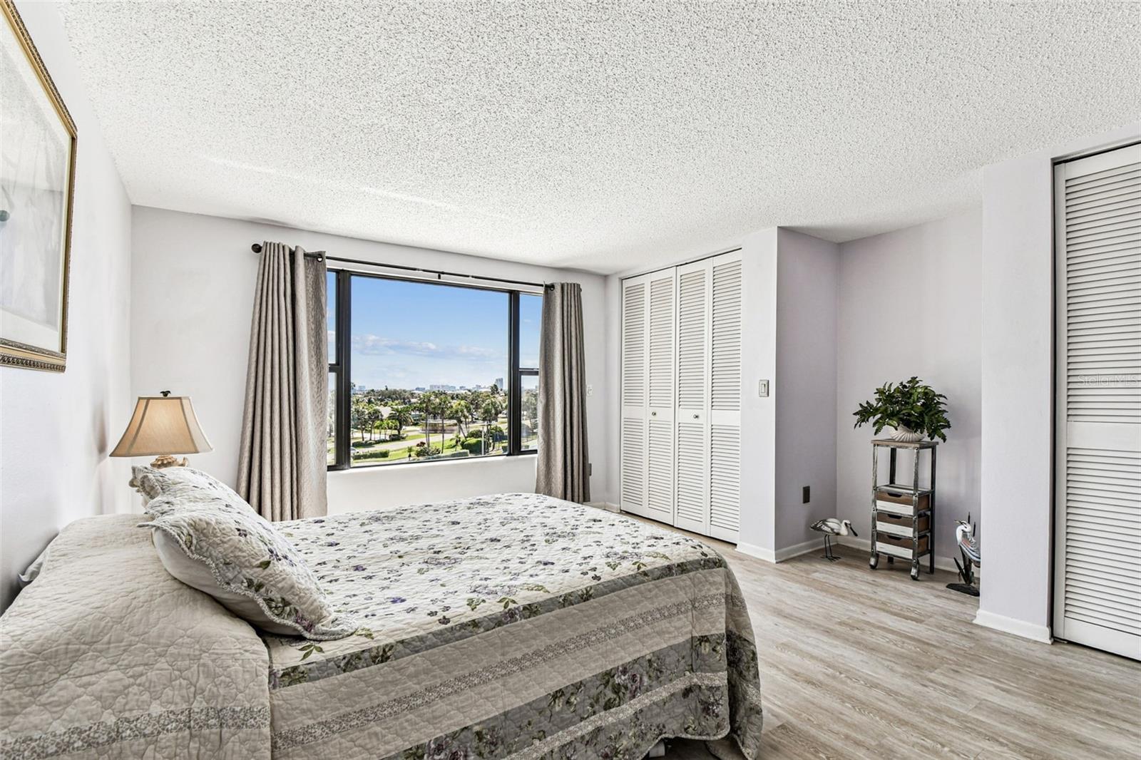 Double closets and large windows