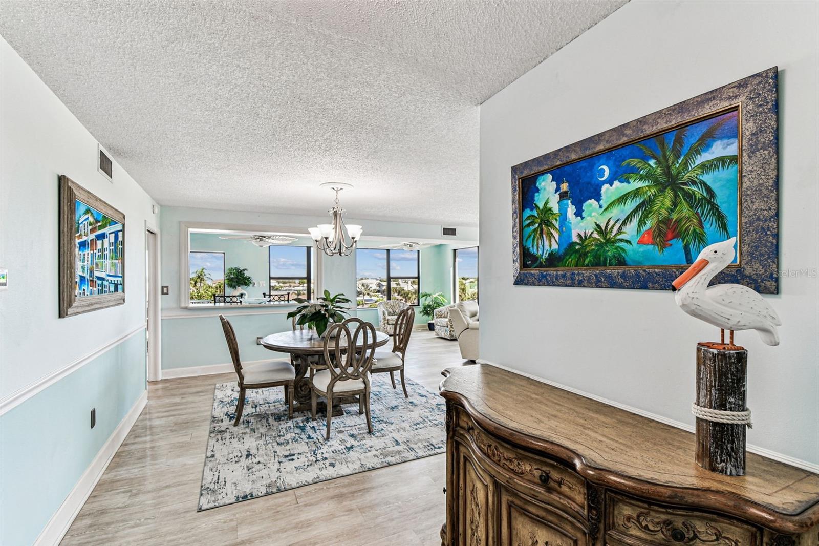 Light and Bright surrounded by Hurricane Rated Windows!