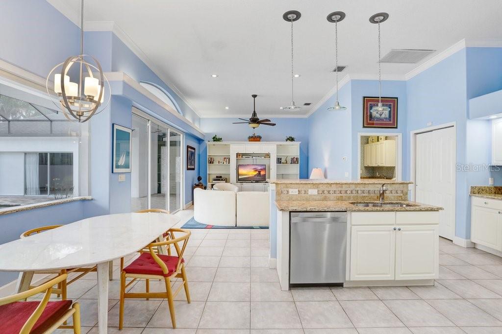 Kitchen and Breakfast Nook Open to Family Room