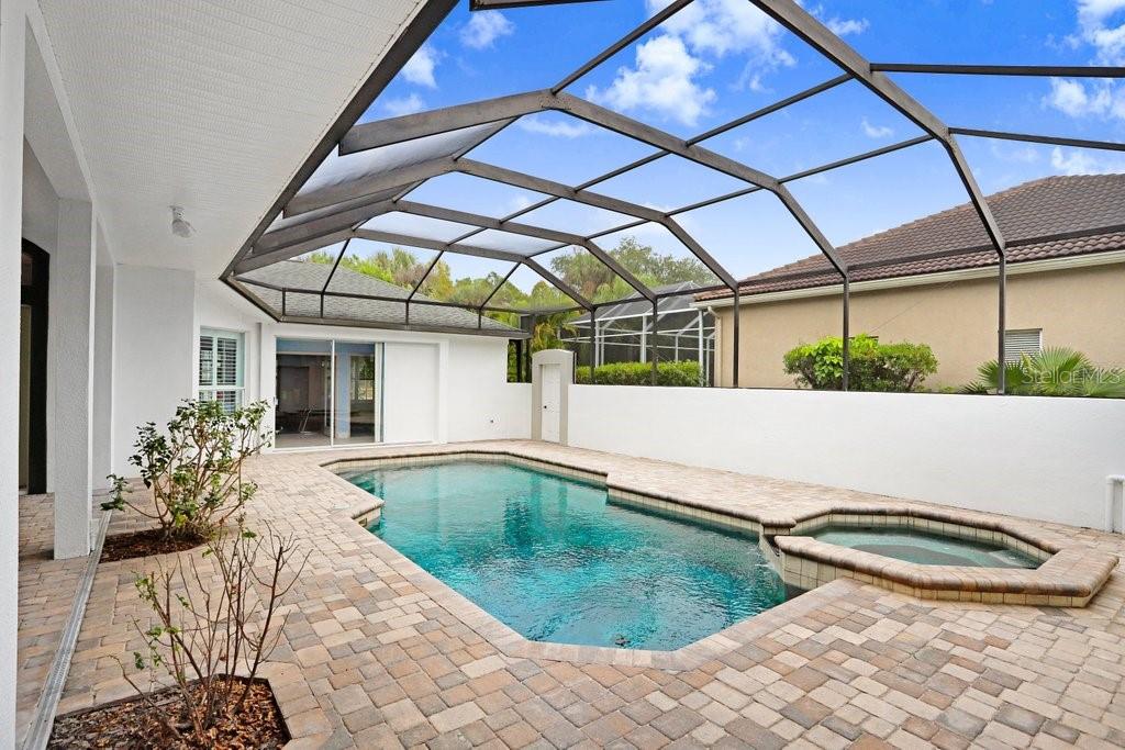 Screened in Courtyard with Saltwater Pool