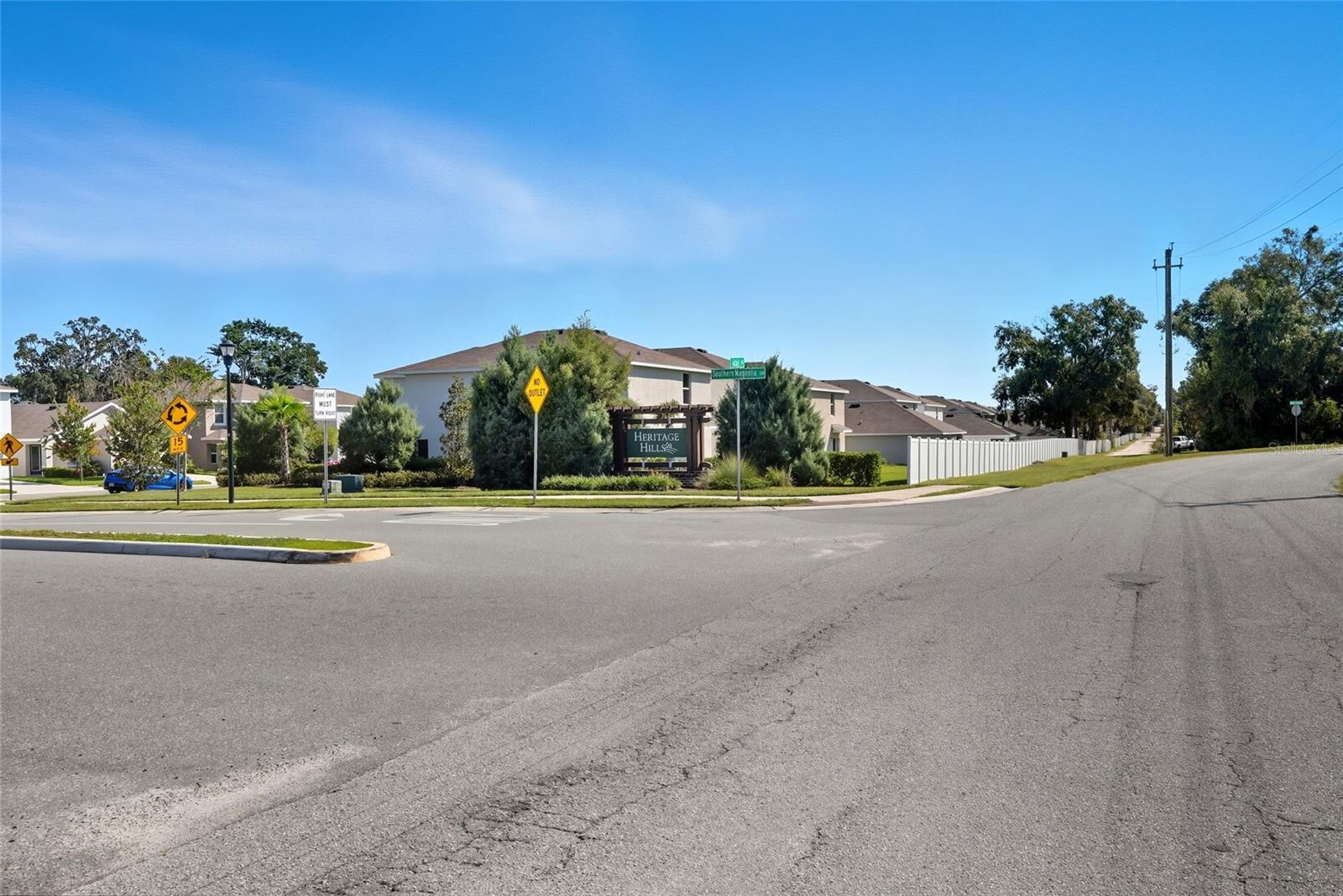 Entrance to the subdivision