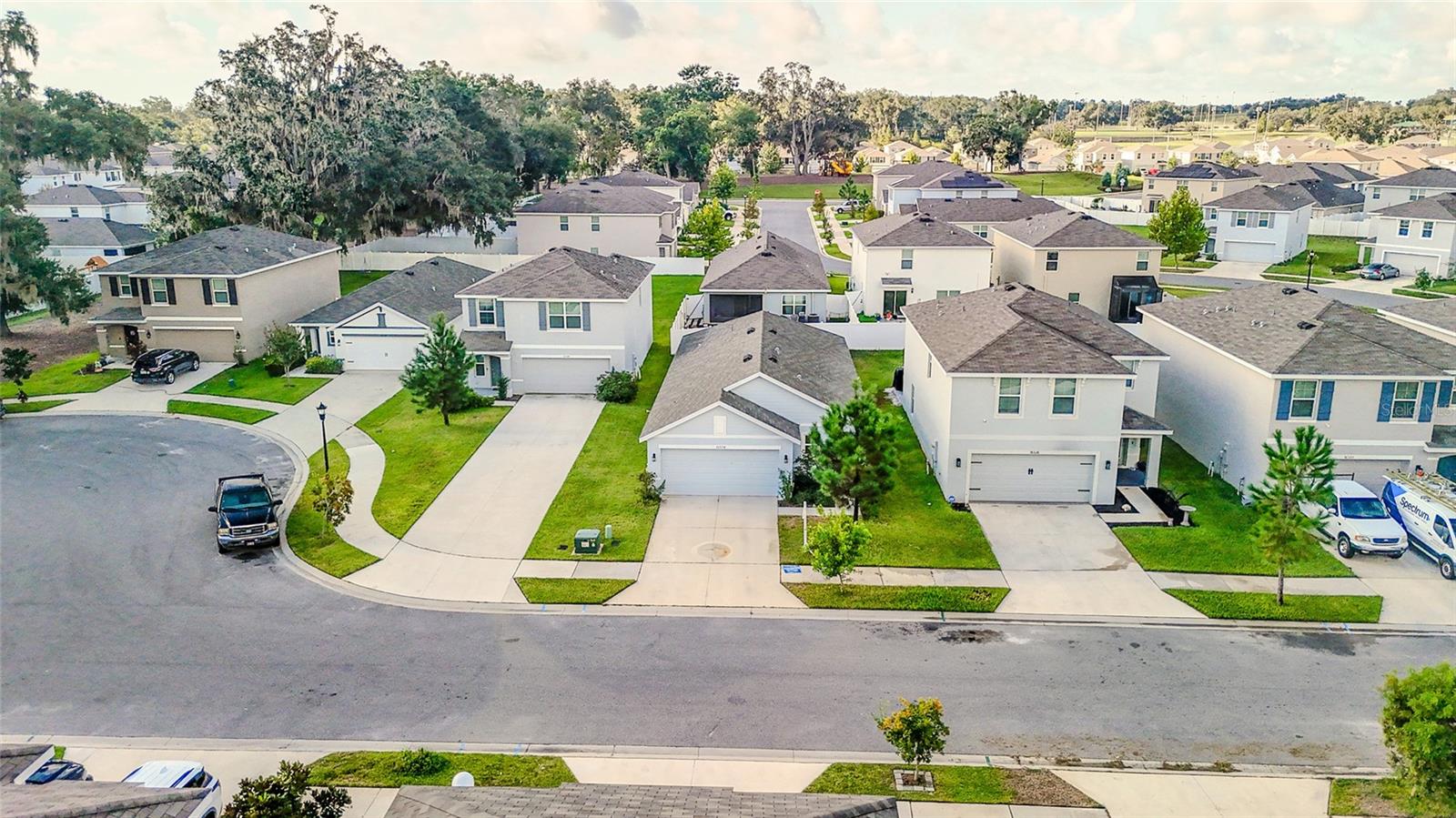 Aerial View of the front of the house