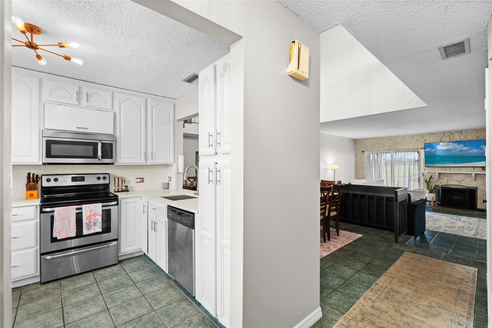View of Kitchen & Dining Room