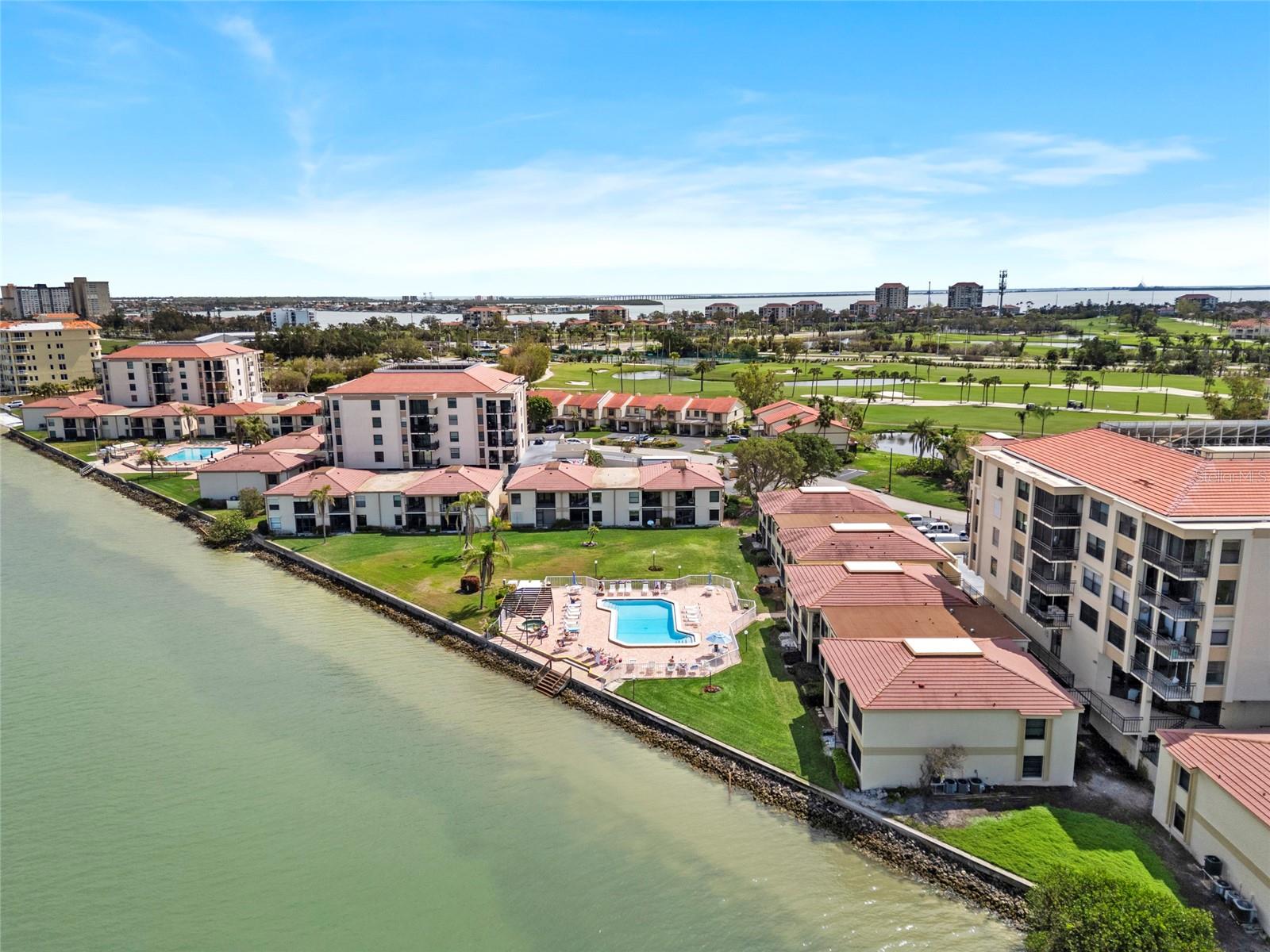 Aerial View of Community Pool and Hot Tub