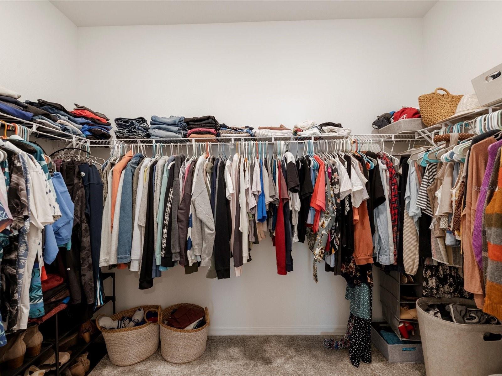 Oversized walk in closet