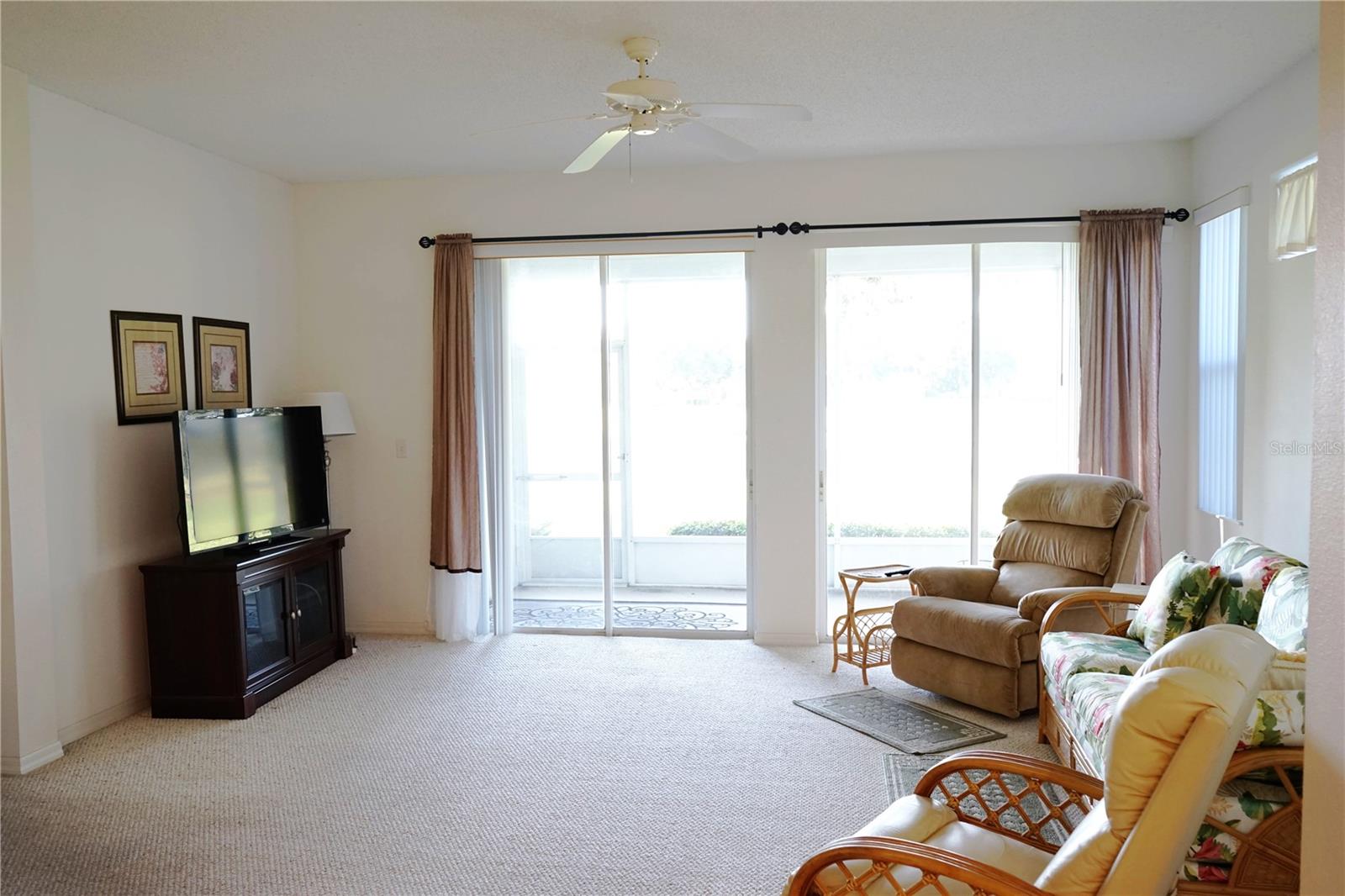 living room goes out to lanai