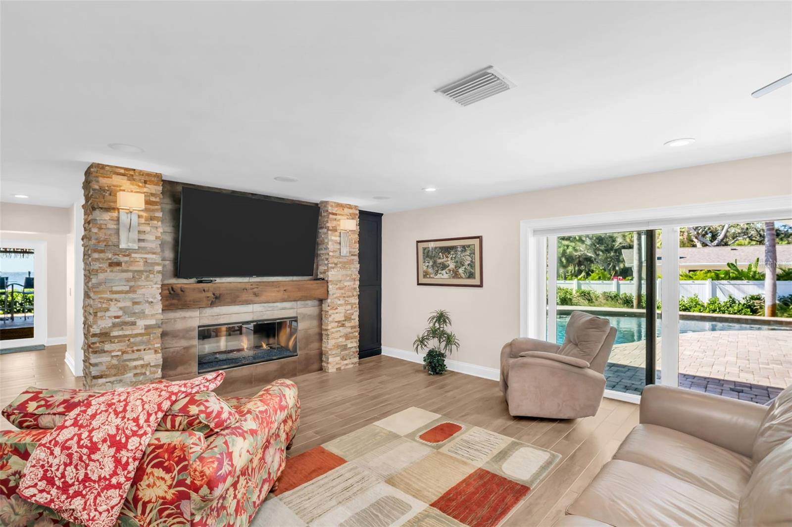 Great Room with Electric Fireplace