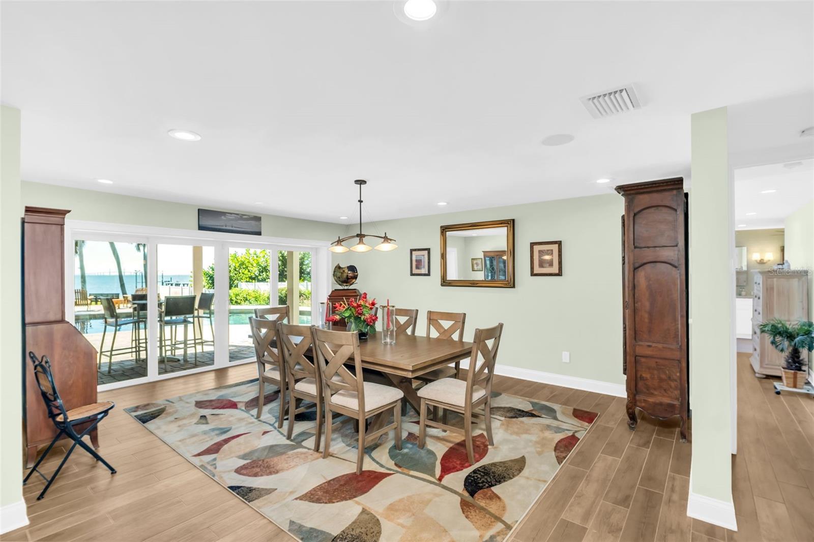 Formal Dining Room overlooking the Pool