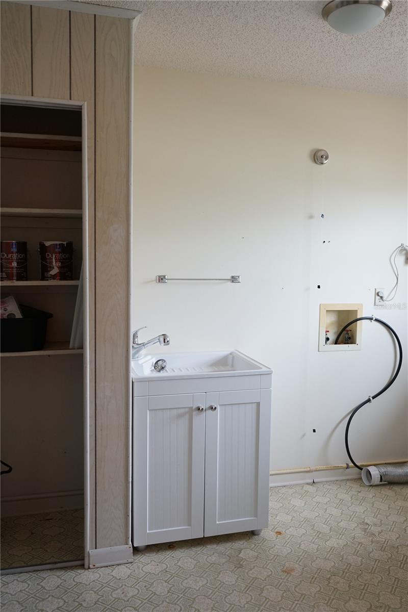 laundry room in garage