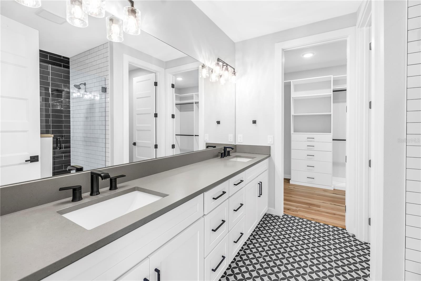 Ample counter space in primary bathroom!