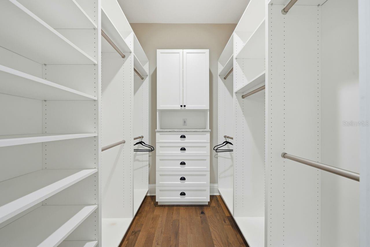 Custom built dual closests