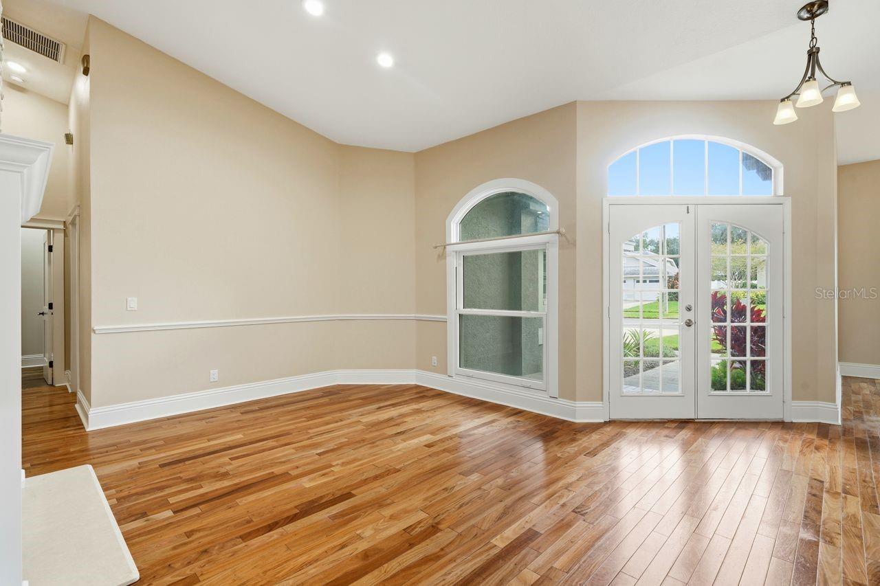 Front entryway and sitting room