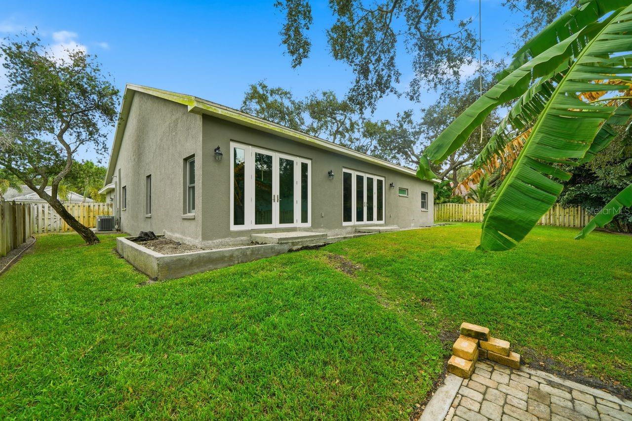 Low maintenance backyard