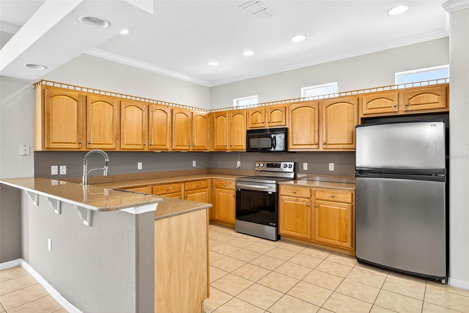 Beautiful wood cabinets