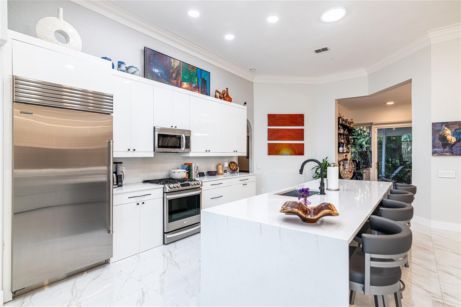 VIEW SUB-ZERO REFRIGERATOR - KITCHEN AREA