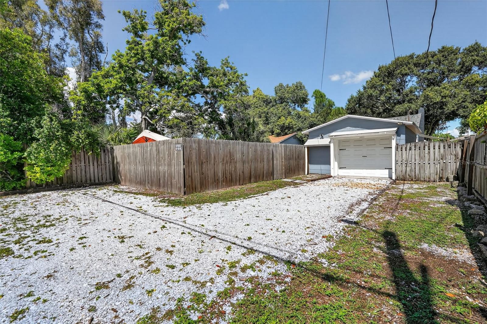 Back alley and detached garage