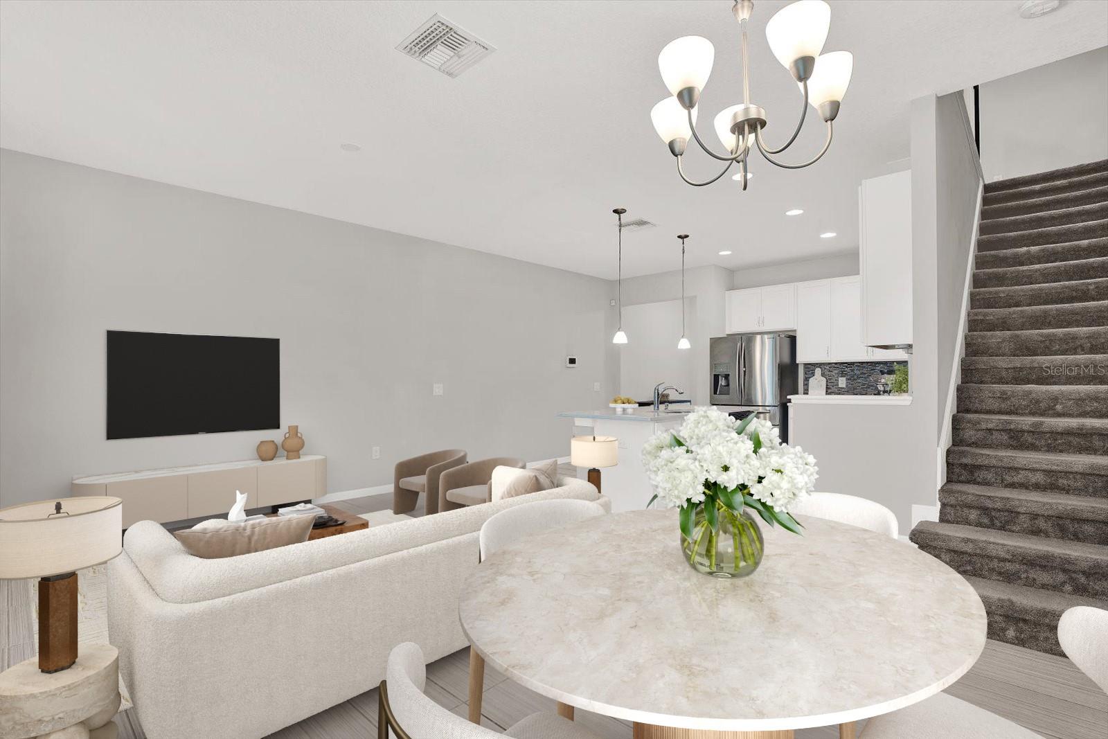 Living and Dining Virtual Staging