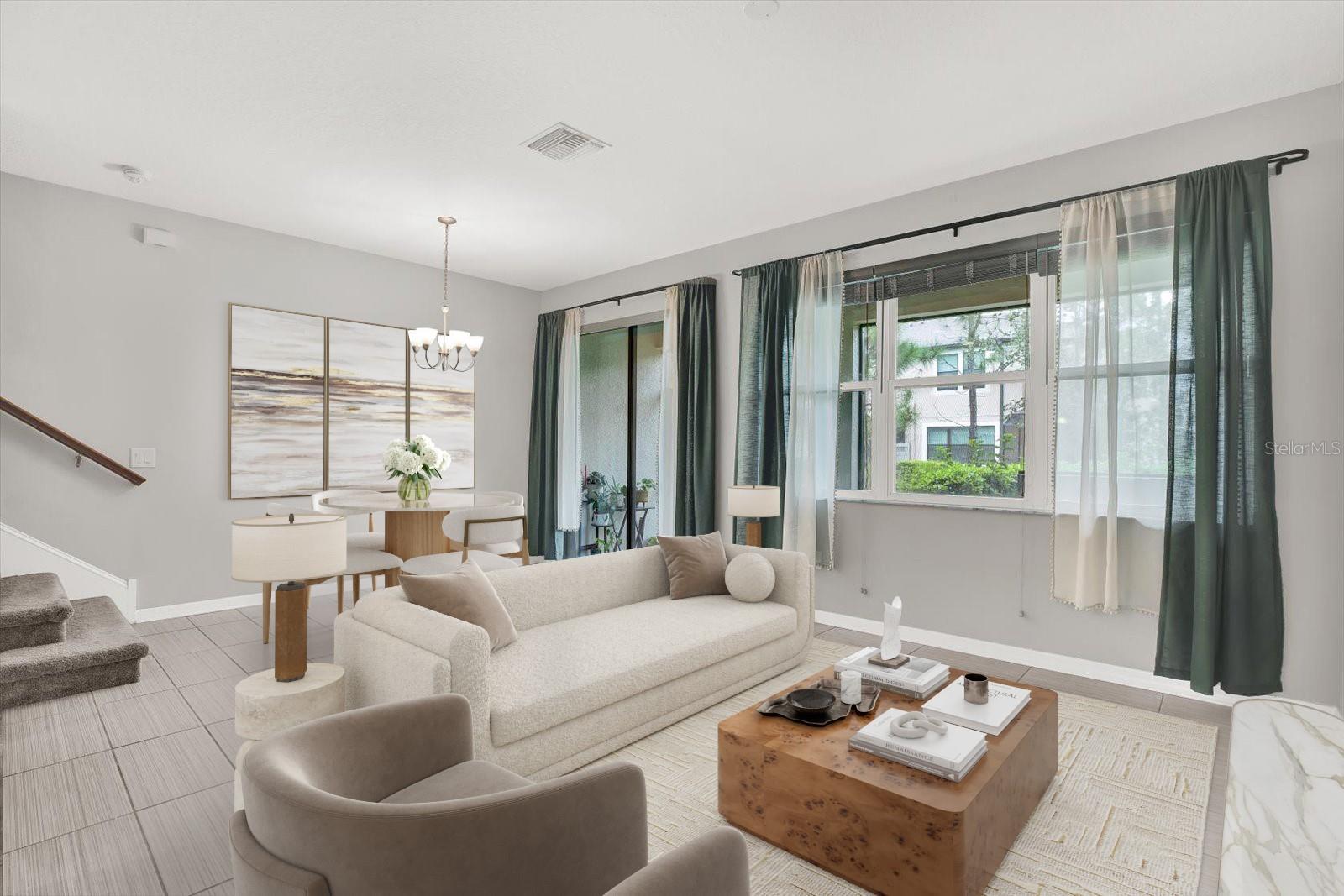 Living and Dining Virtual Staging