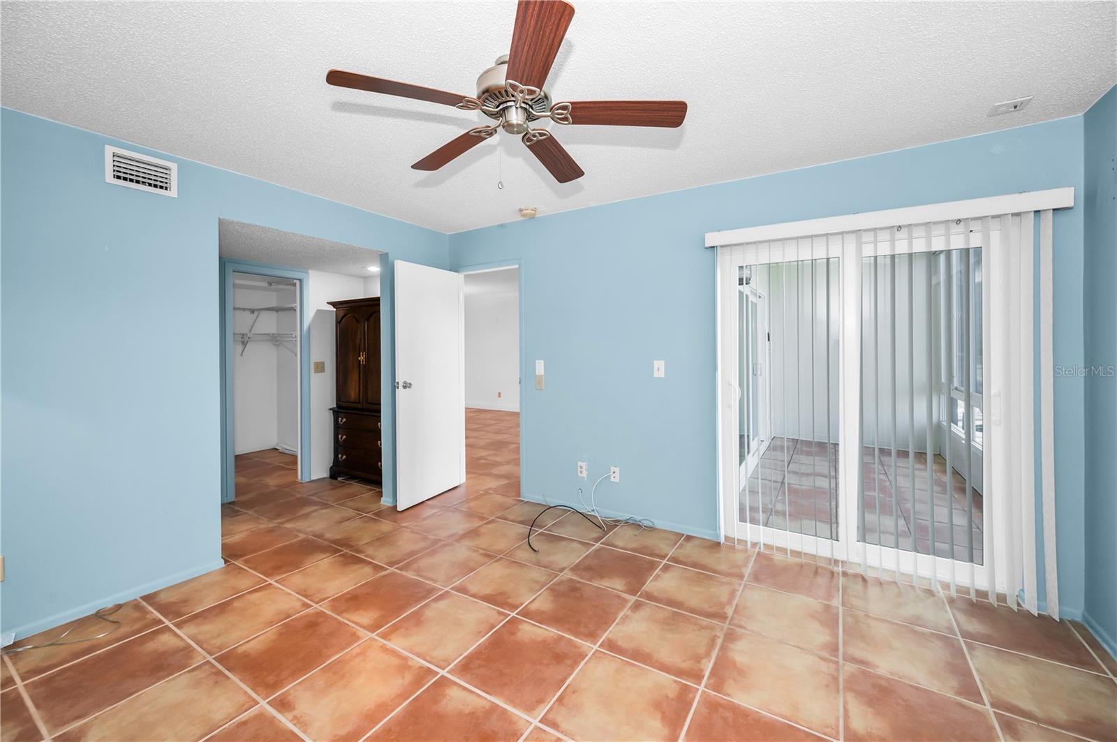 Primary bedroom with lanai access