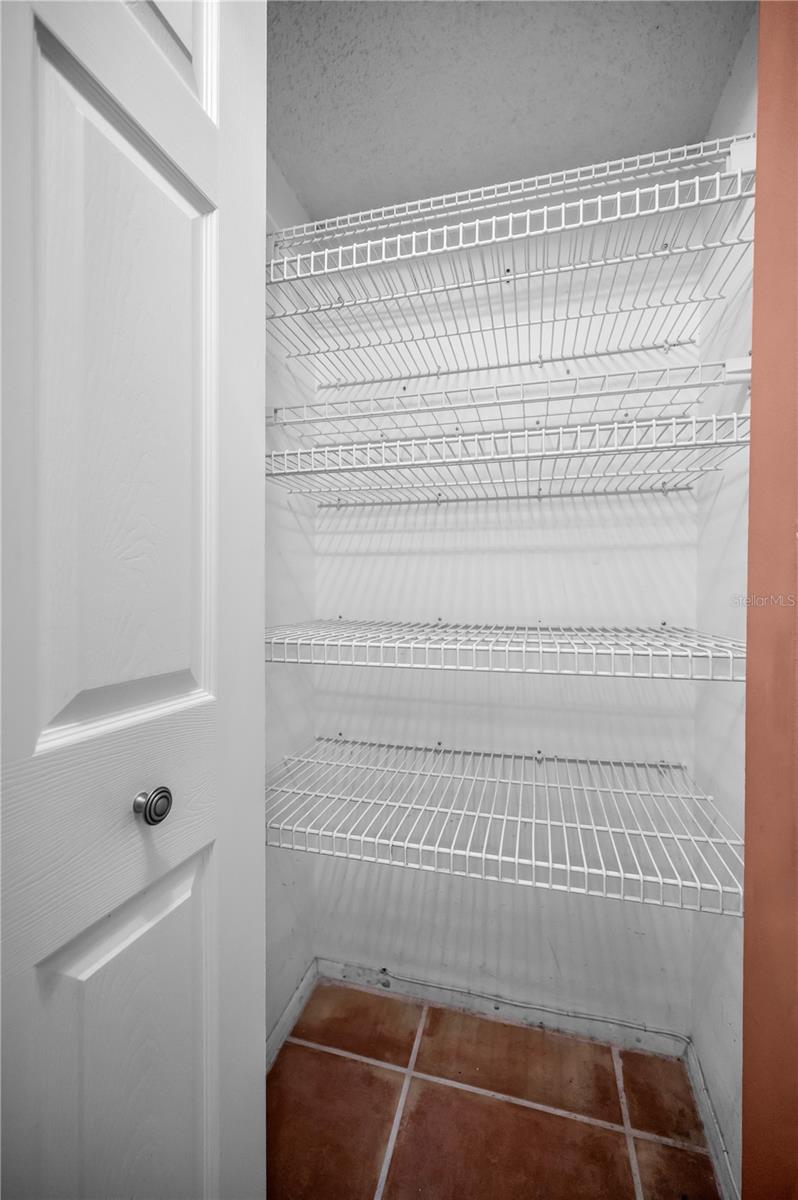Linen closet by guest bathroom