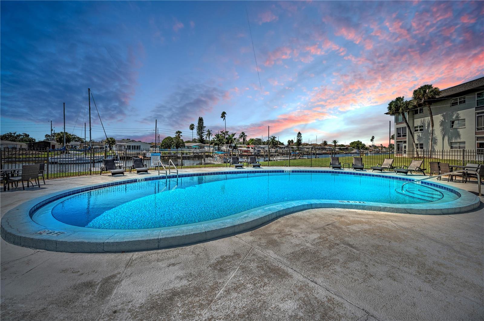 Solar heated pool