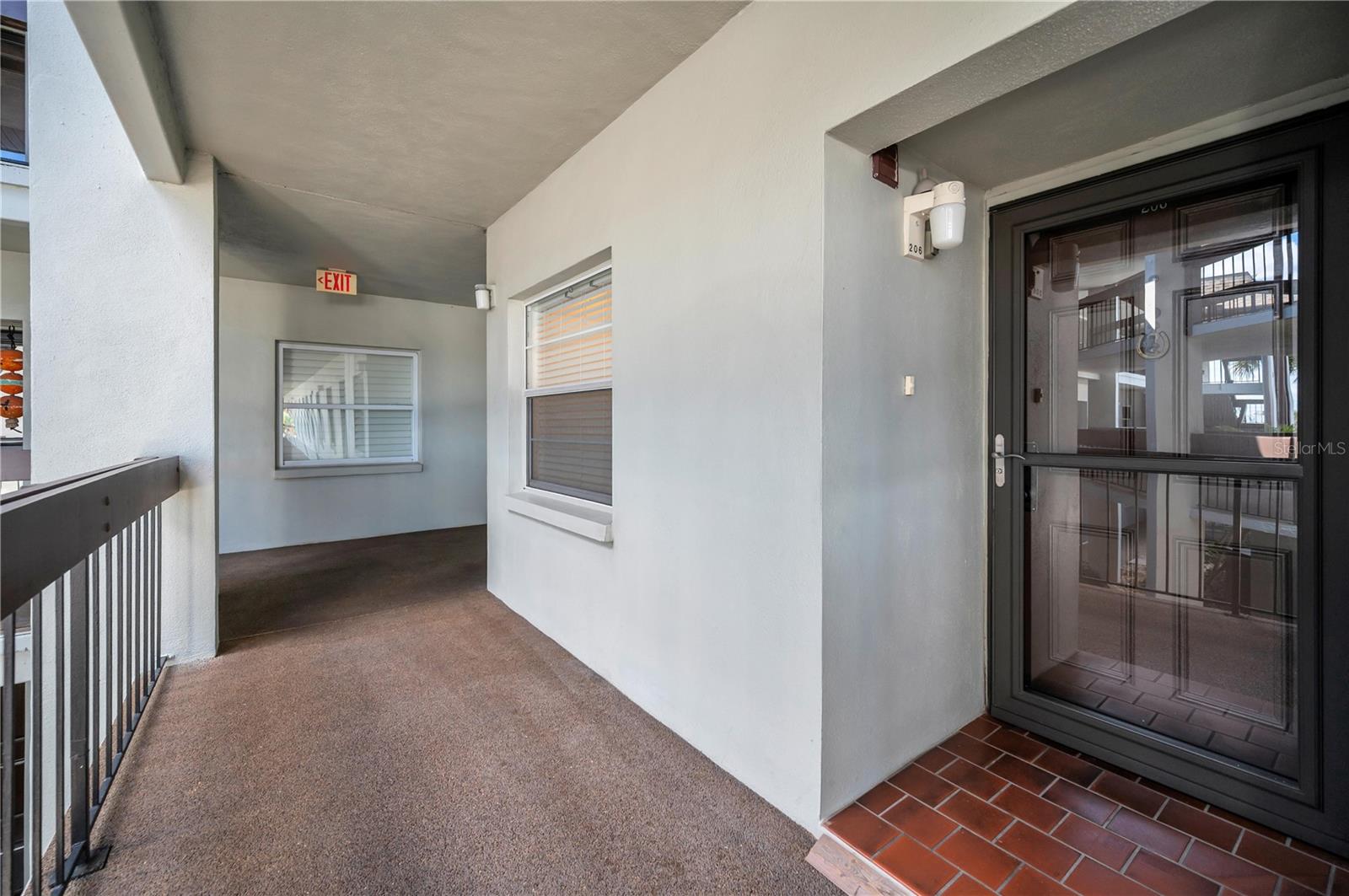 Entrance to 206 with storm door