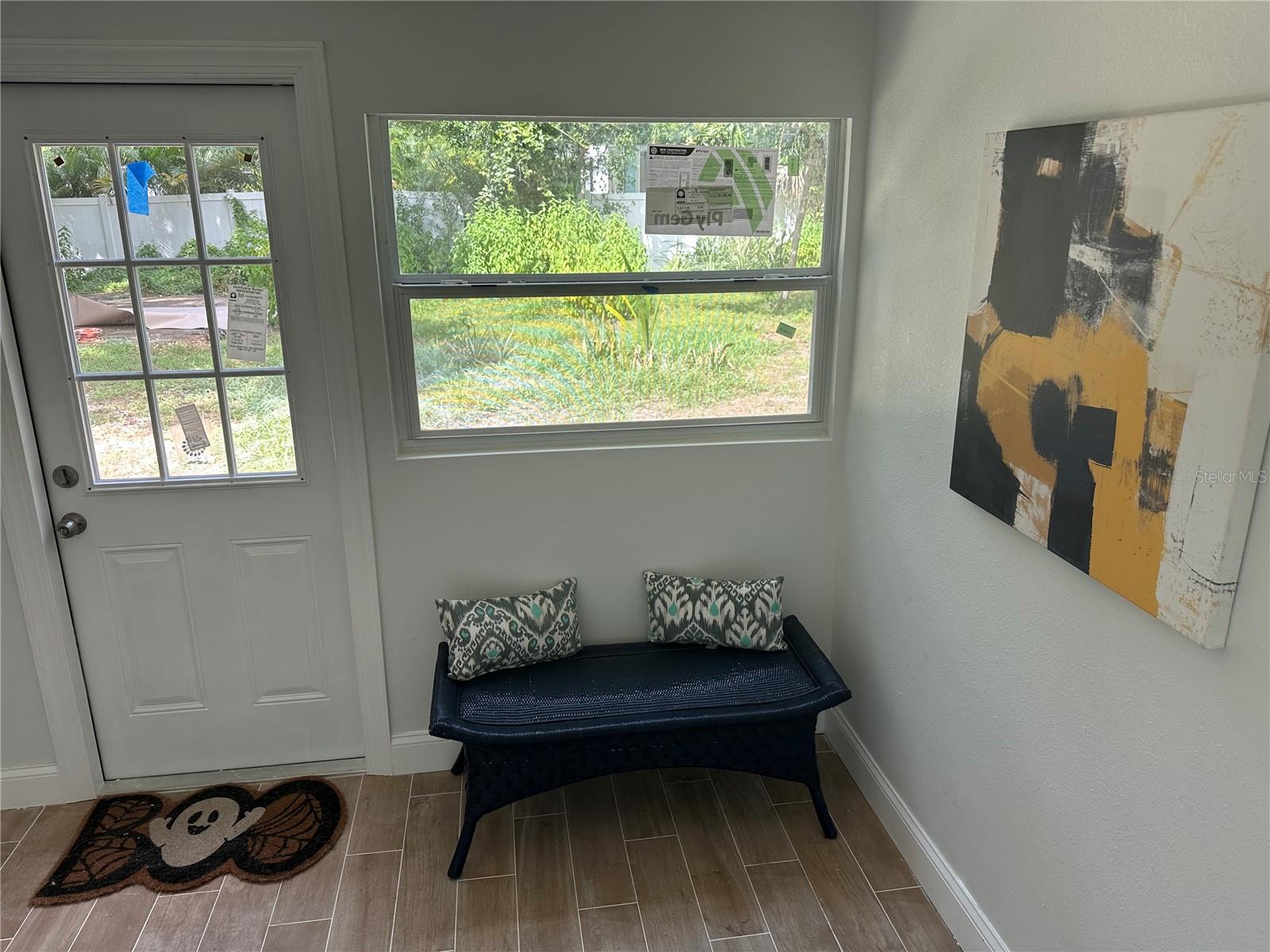 mudroom/office/sitting area