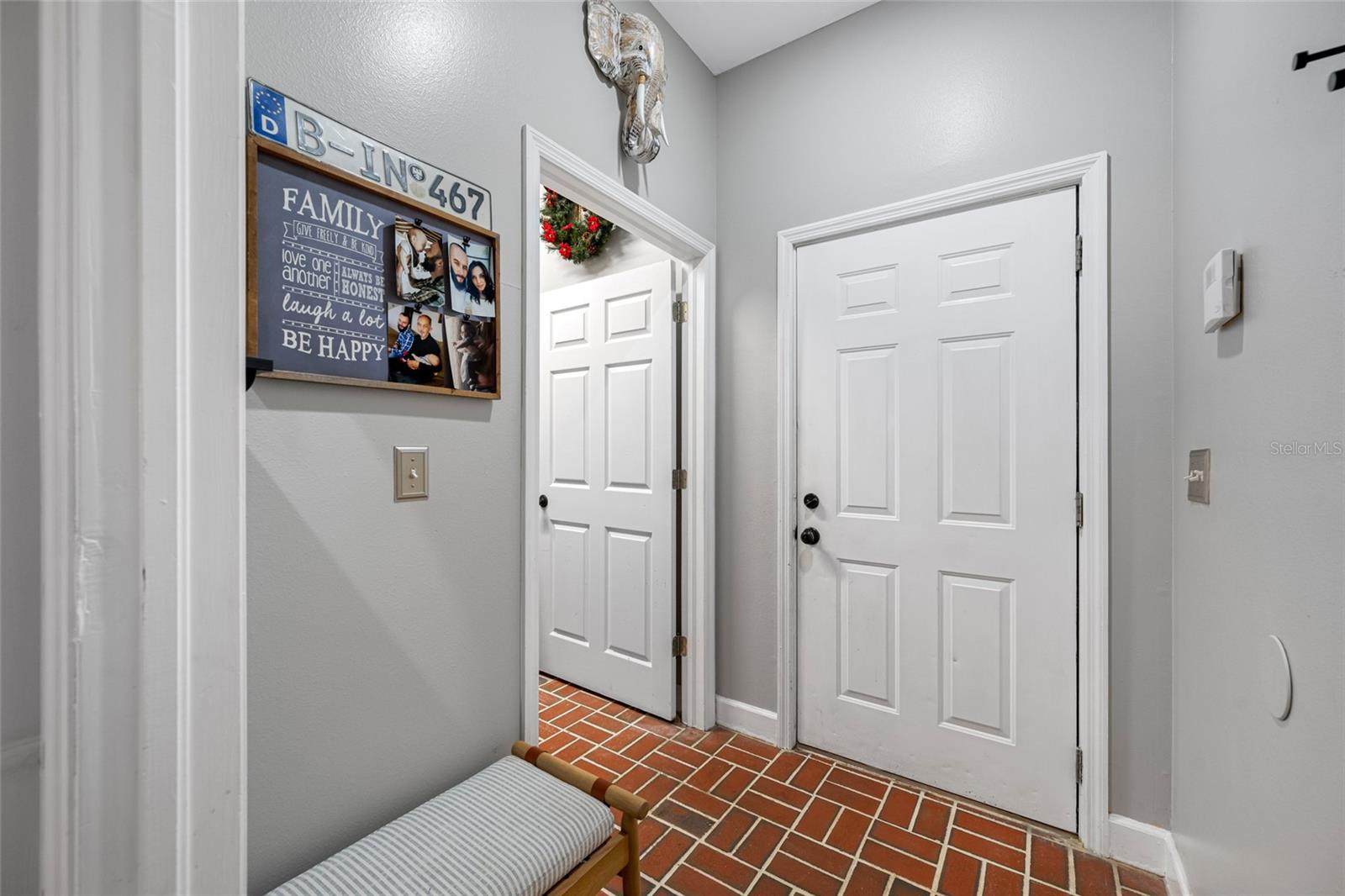 mud room off family room leading to detached garage