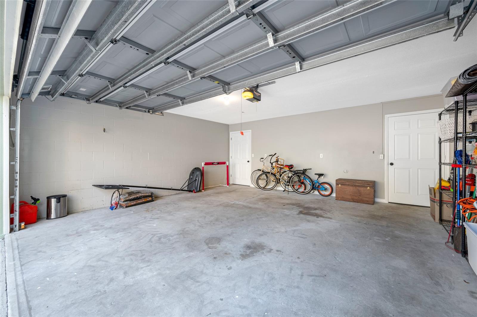 Entry into large 2 car garage