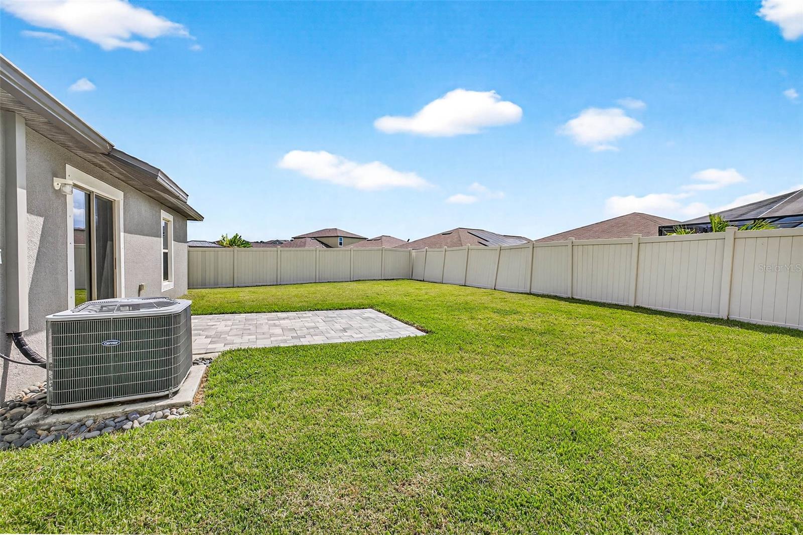 privacy fence in back yard