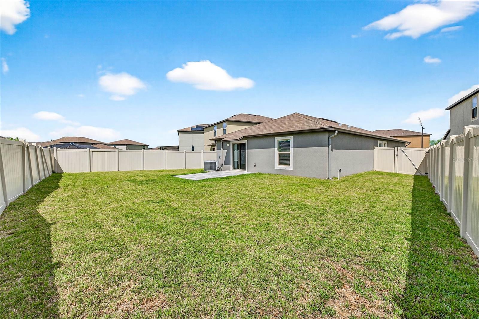 plenty of space in back yard