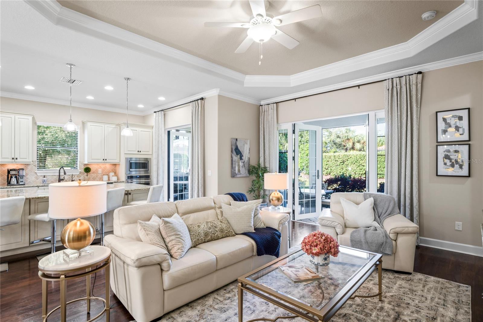 Living room and kitchen view