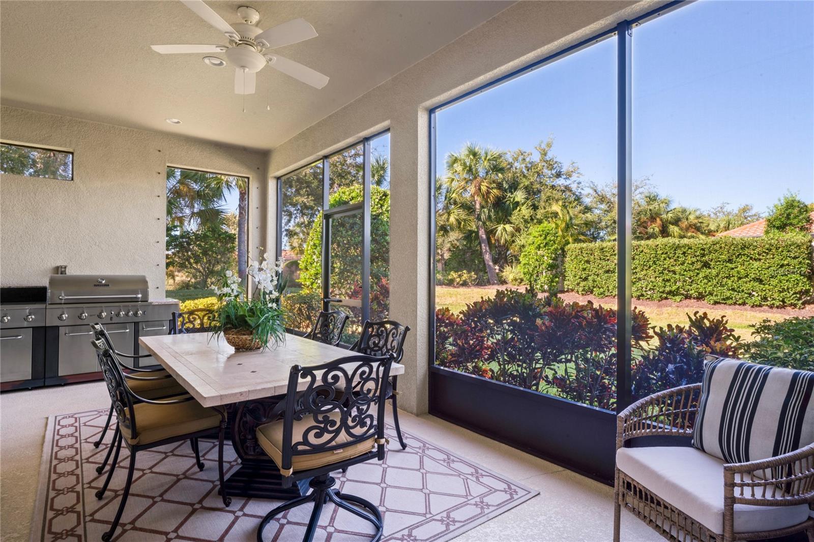 Lanai view of backyard