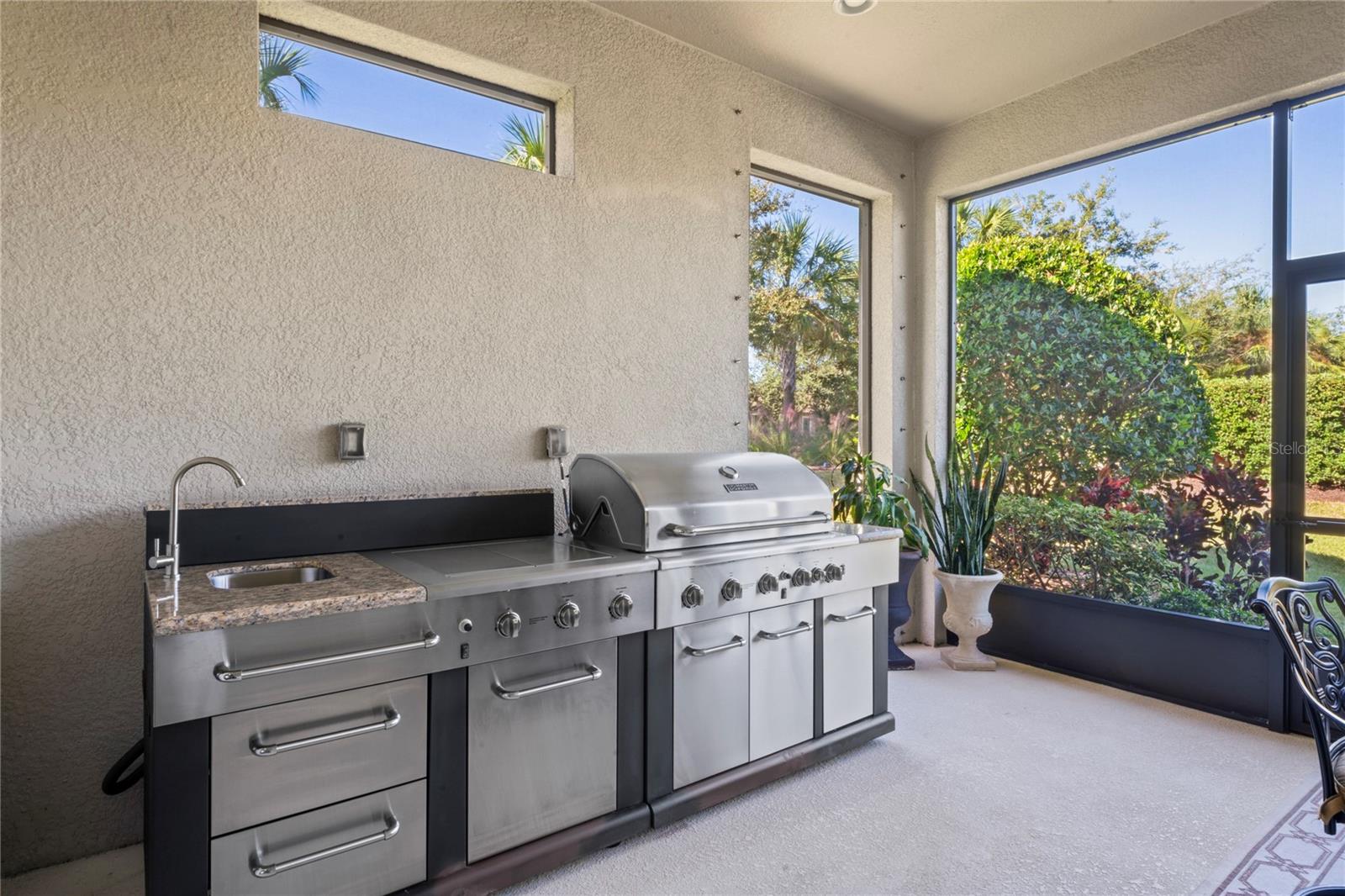 Outdoor mobile kitchen with sink
