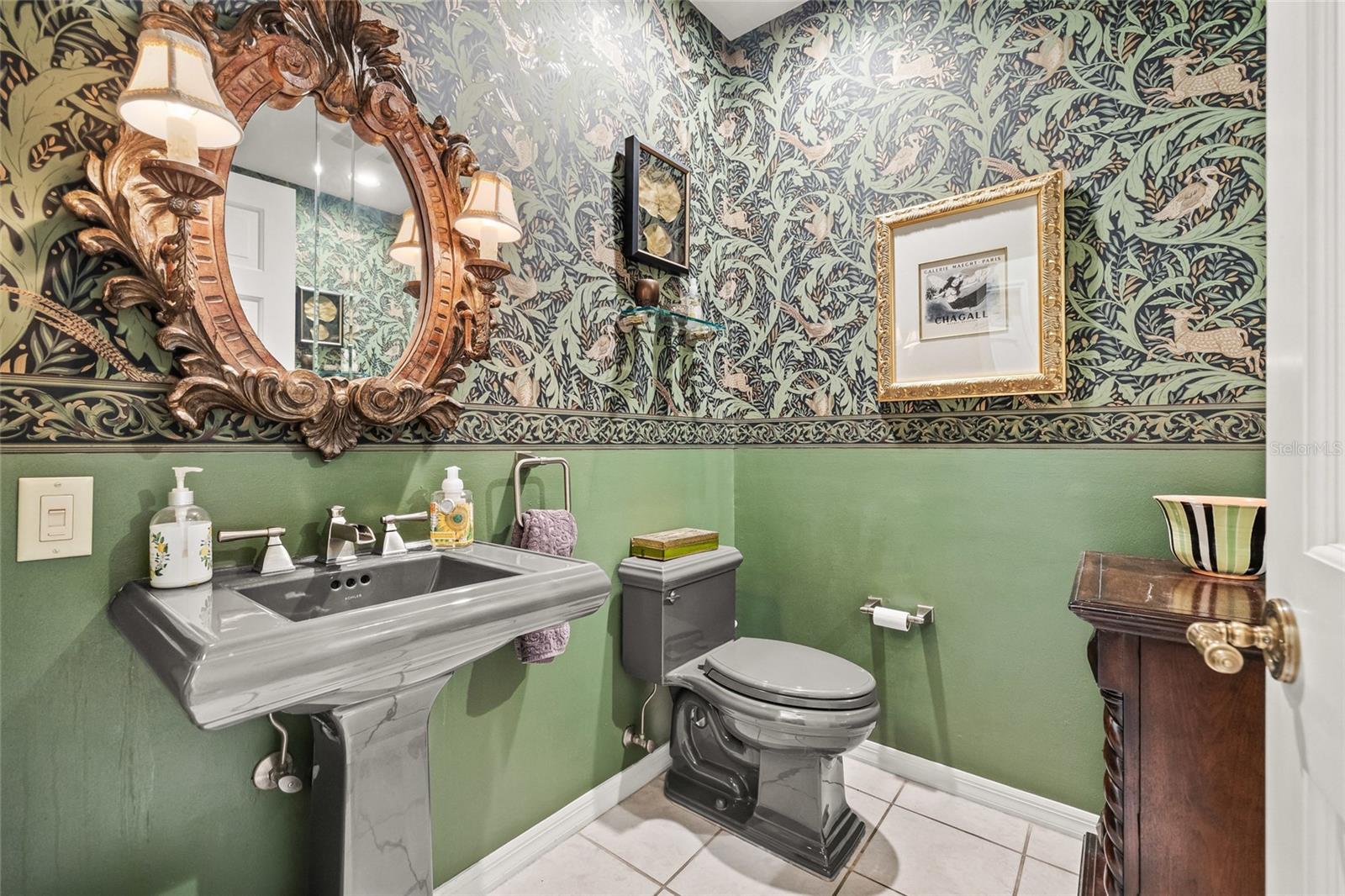 Half bathroom off the office.