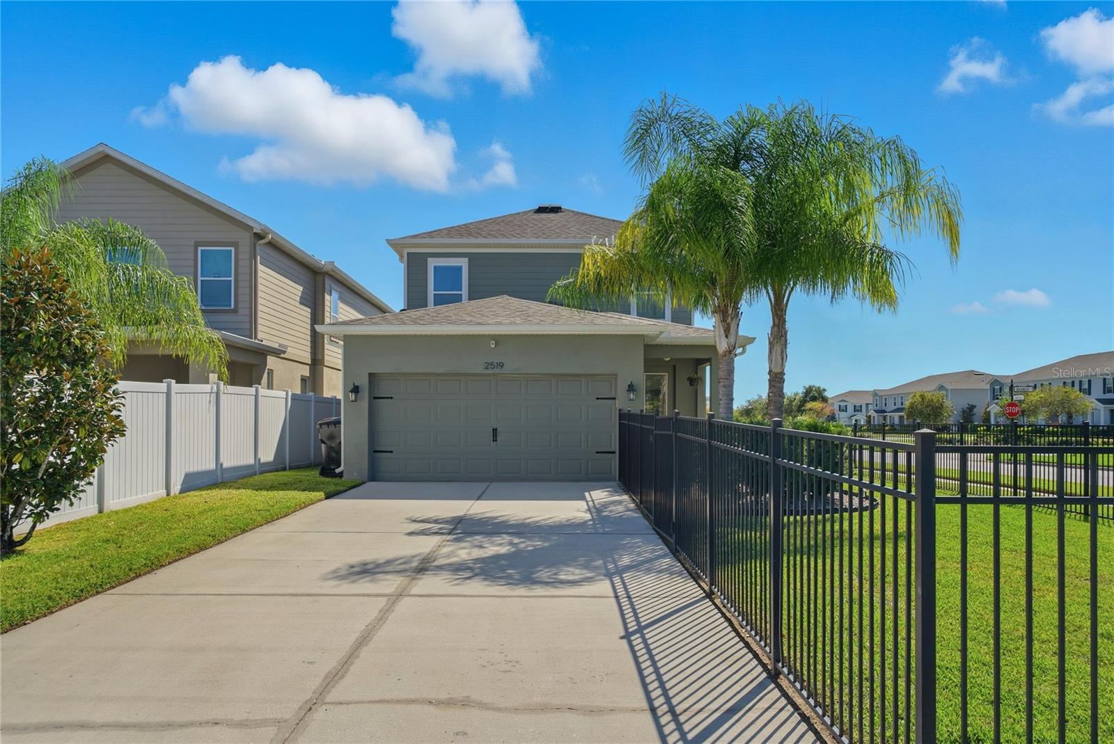 Garage with Extended Driveway