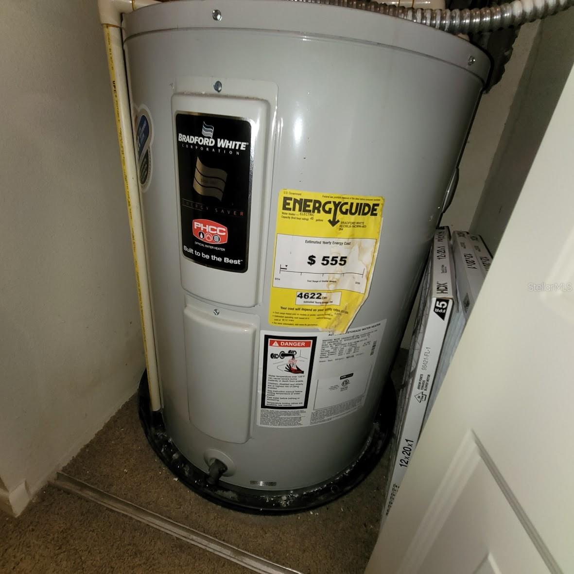 2023 Water Heater in the utility closet