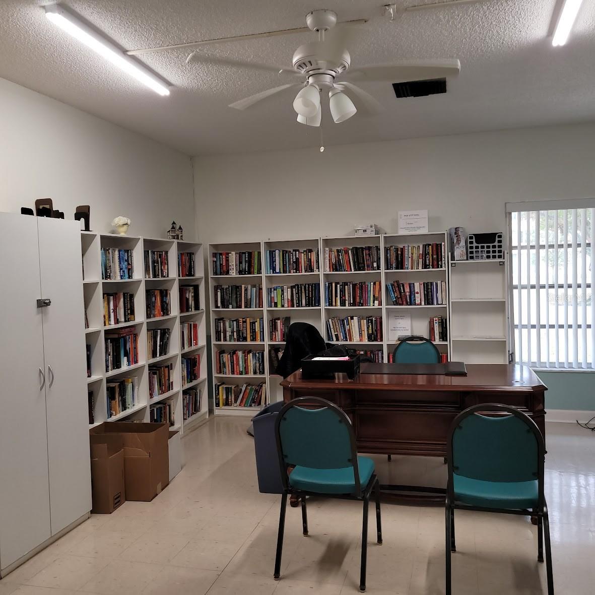 Pick up a book or game in the library