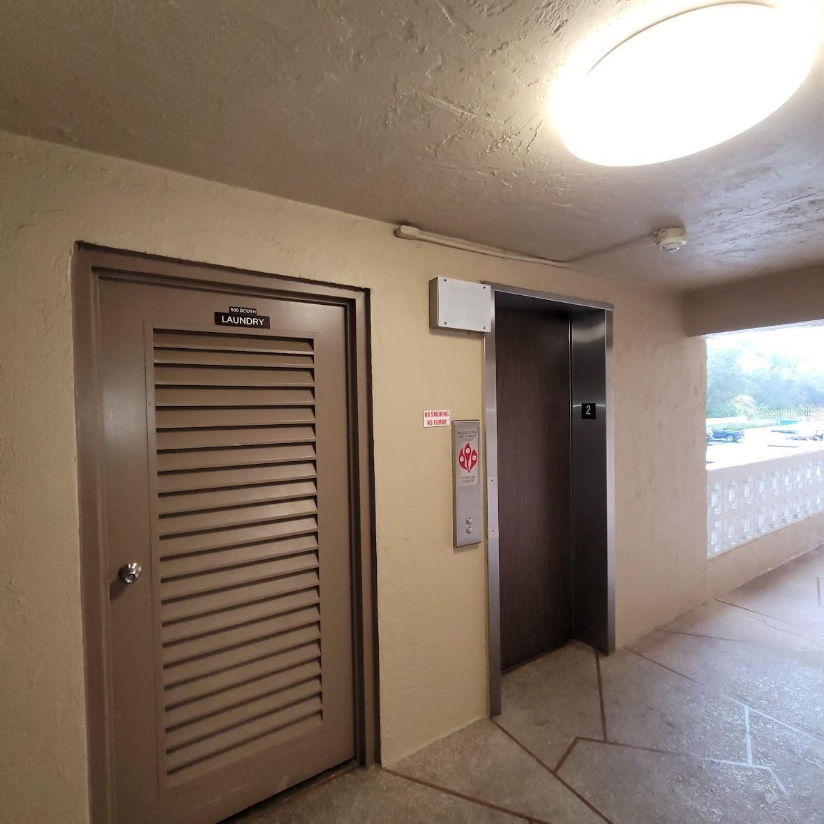 Catch the elevator up to the Laundry and trash disposal.
