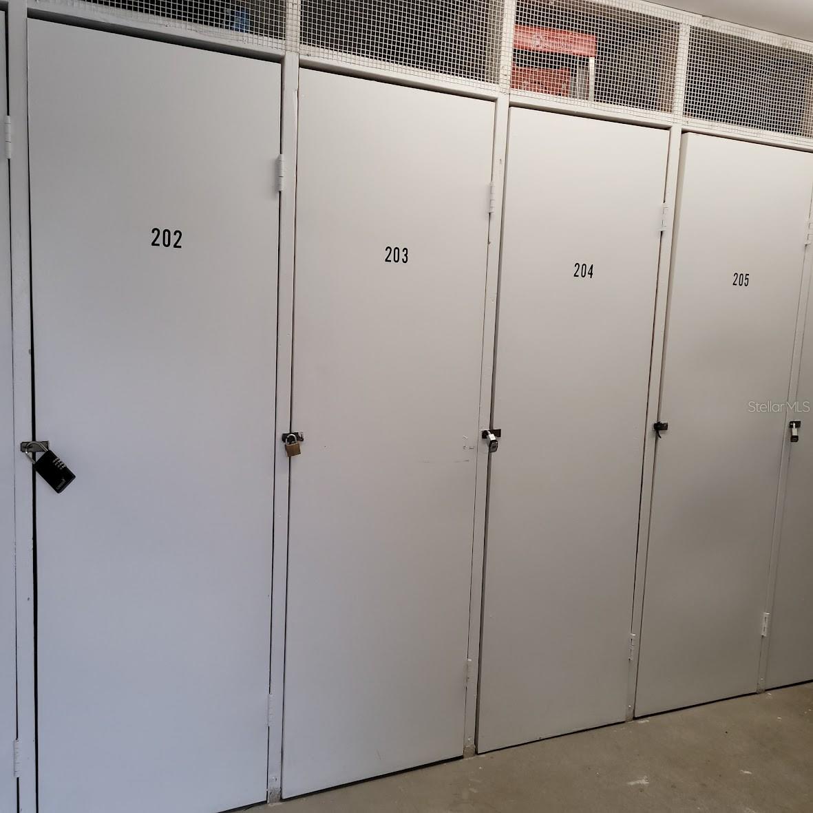 Assigned Storage lockers