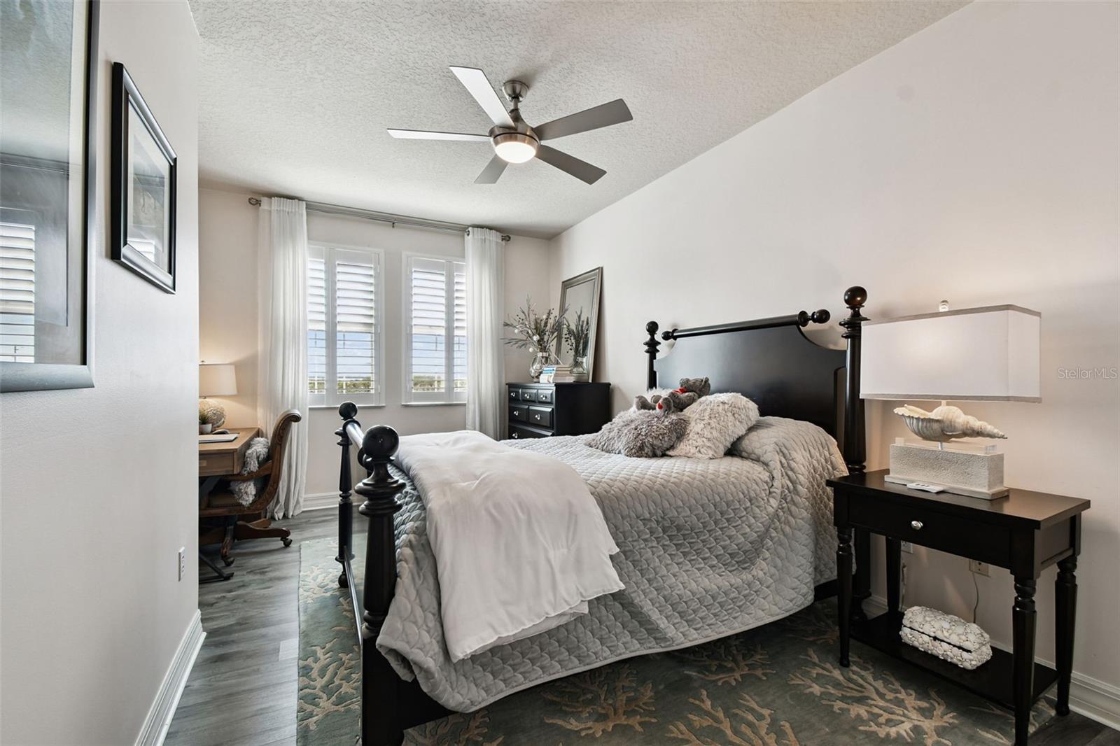 Bedroom 2 is spacious & has a water view