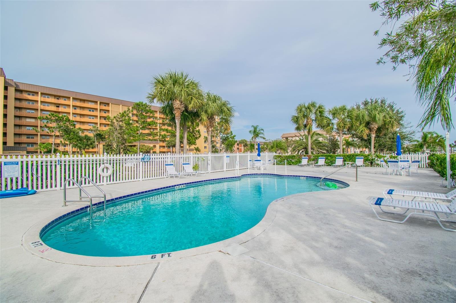 Heated community pool and grill