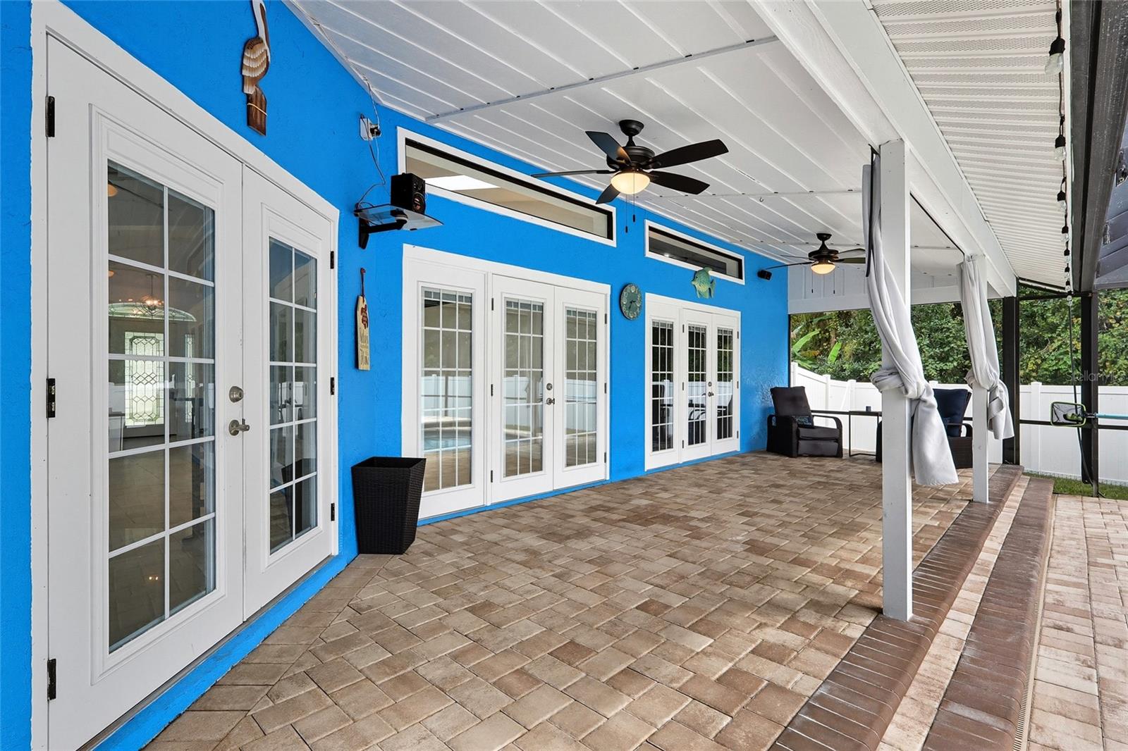 Ample under roof space in the back patio for entertaining