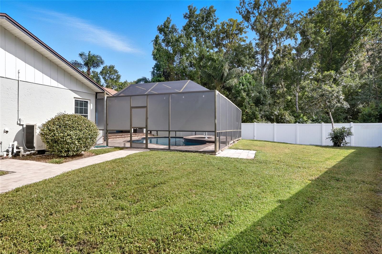 fully fenced in backyard!