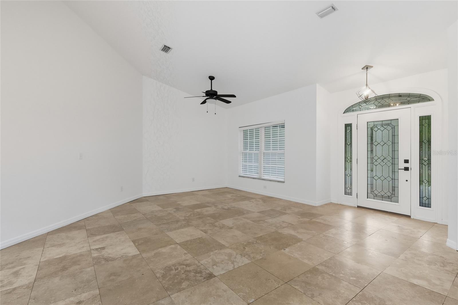 living/dining space at the front of the home